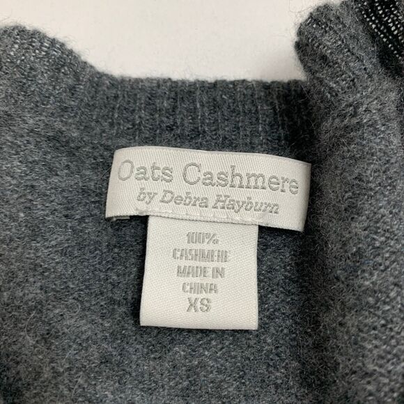 Oats Cashmere Sweater Womens XS Extra Small Gray Pullover Debra Hayburn *READ - Picture 9 of 11